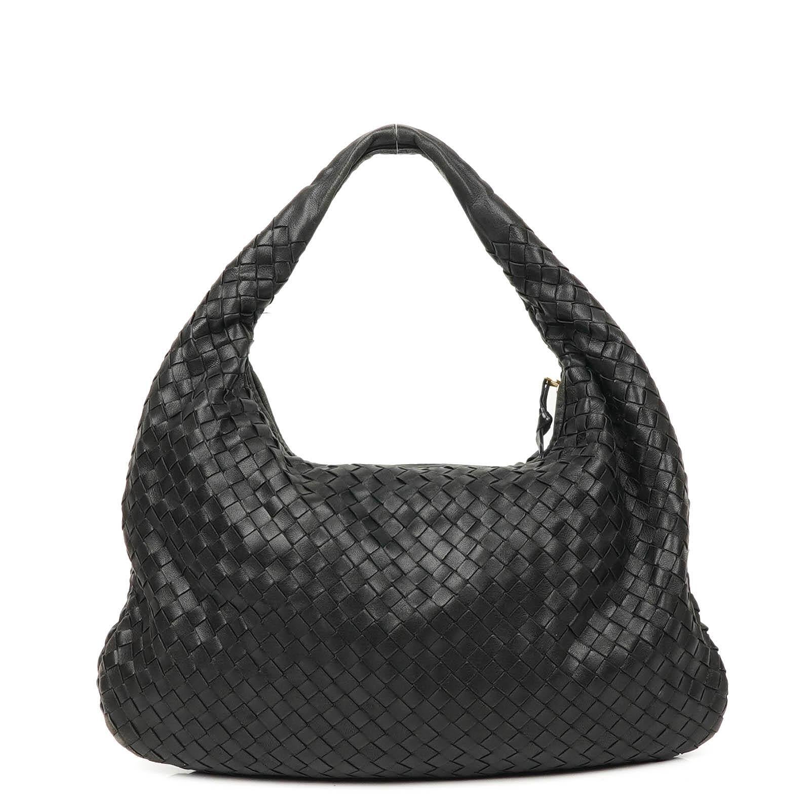 Bottega Veneta Nappa Intrecciato schwarzer Medium Veneta Hobo Bag