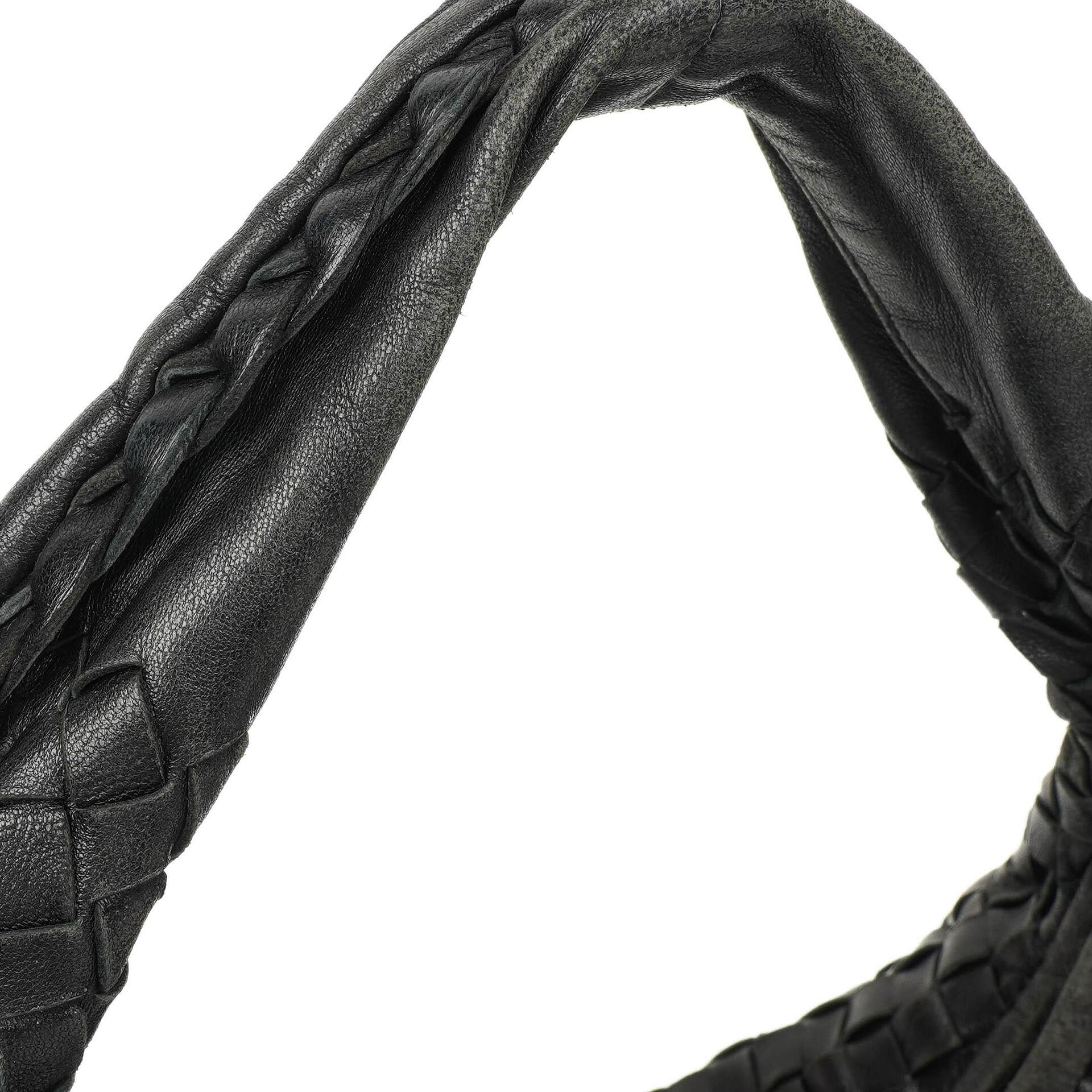Bottega Veneta Nappa Intrecciato schwarzer Medium Veneta Hobo Bag