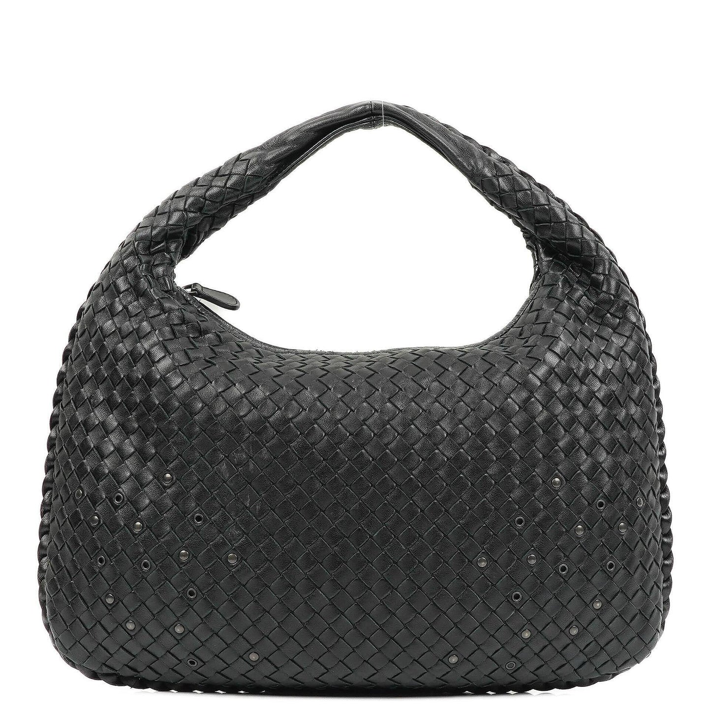 Bottega Veneta Medium Veneta Hobo Bag aus schwarzem Nappa Intrecciato Leder