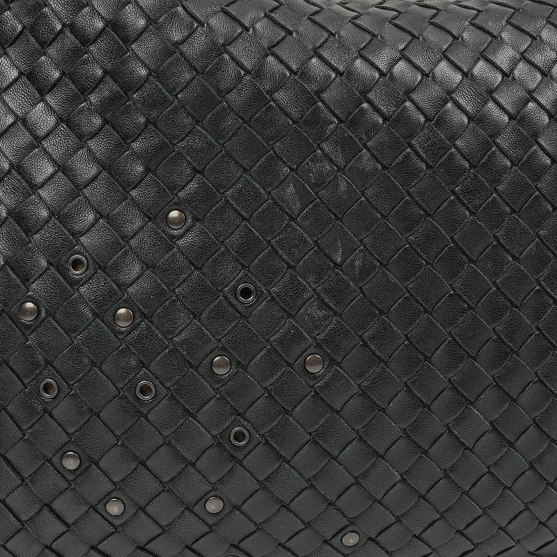 Bottega Veneta Medium Veneta Hobo Bag aus schwarzem Nappa Intrecciato Leder