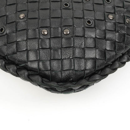 Bottega Veneta Medium Veneta Hobo Bag aus schwarzem Nappa Intrecciato Leder