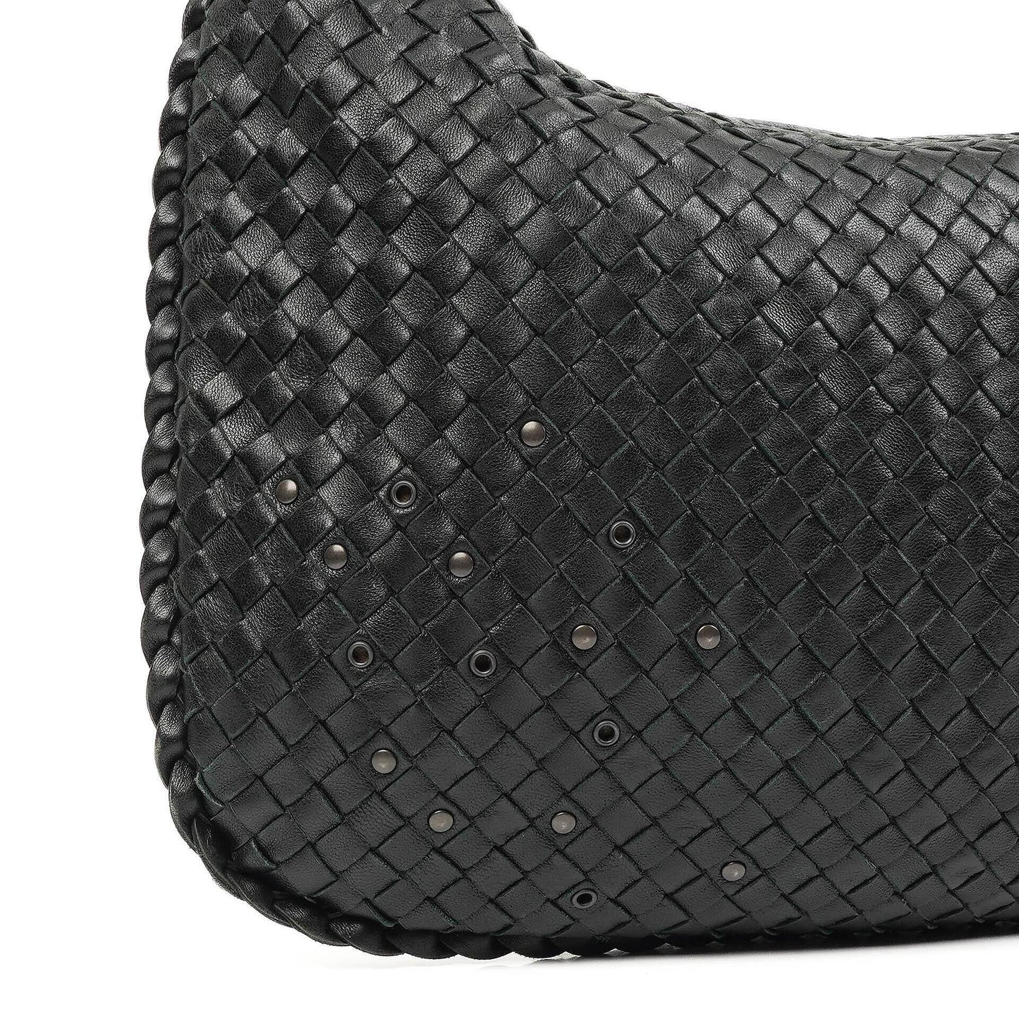 Bottega Veneta Medium Veneta Hobo Bag aus schwarzem Nappa Intrecciato Leder