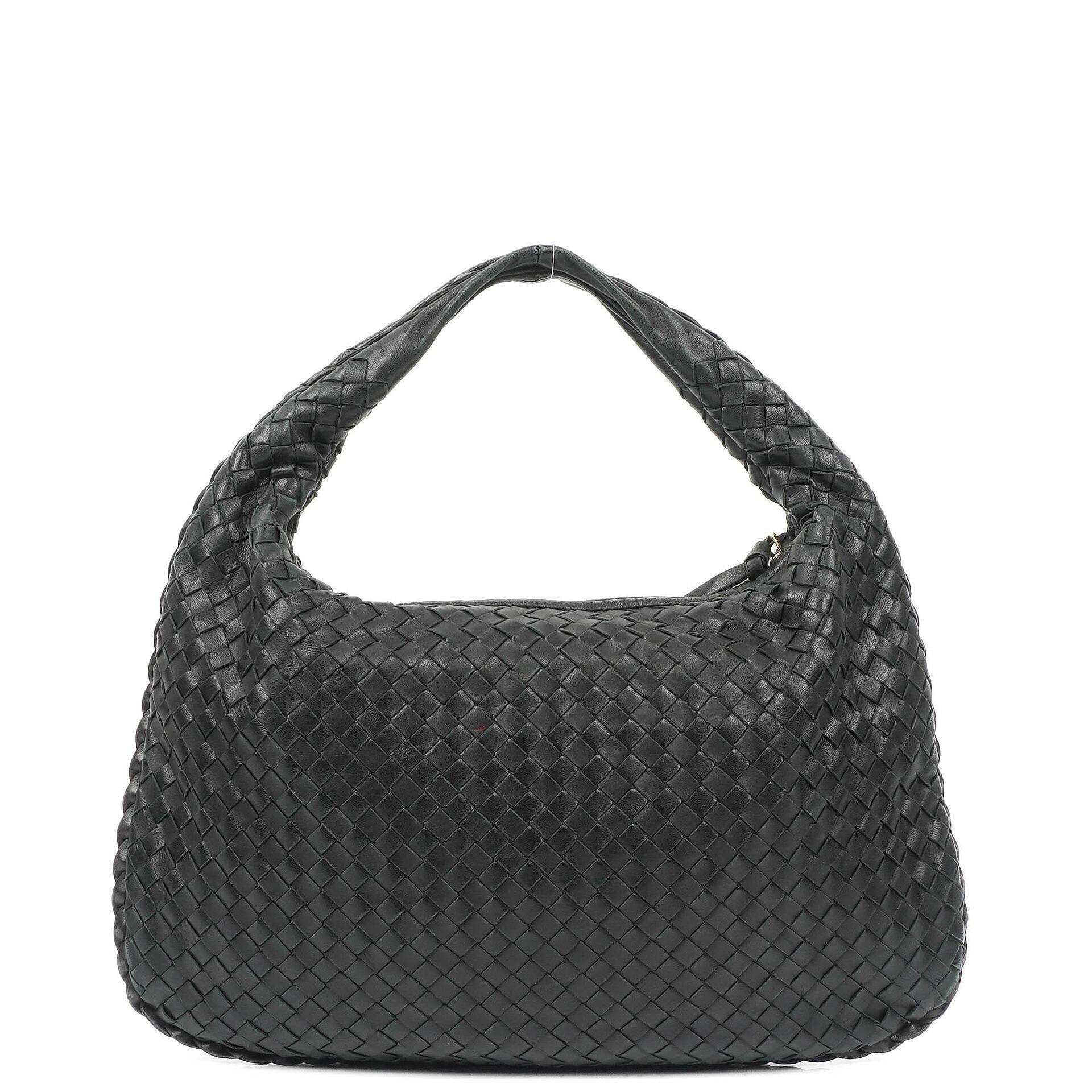 Bottega Veneta Medium Veneta Hobo Bag aus schwarzem Nappa Intrecciato