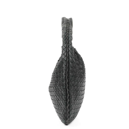 Bottega Veneta Medium Veneta Hobo Bag aus schwarzem Nappa Intrecciato