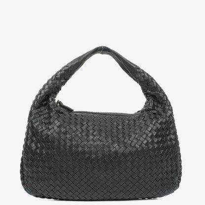 Bottega Veneta Medium Veneta Hobo Bag aus schwarzem Nappa Intrecciato