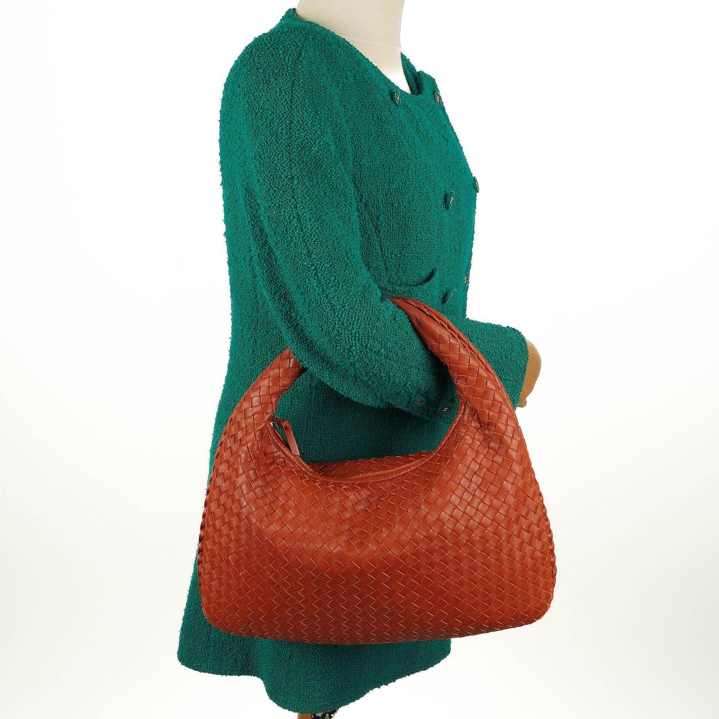 Bottega Veneta Medium Veneta Hobo-Tasche aus braunem Nappa Intrecciato