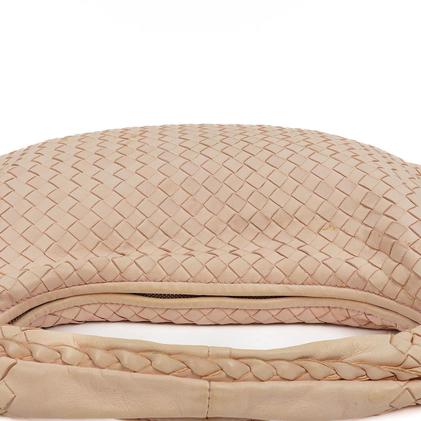 Bottega Veneta Medium Veneta Hobo-Tasche aus hellrosa Nappa Intrecciato