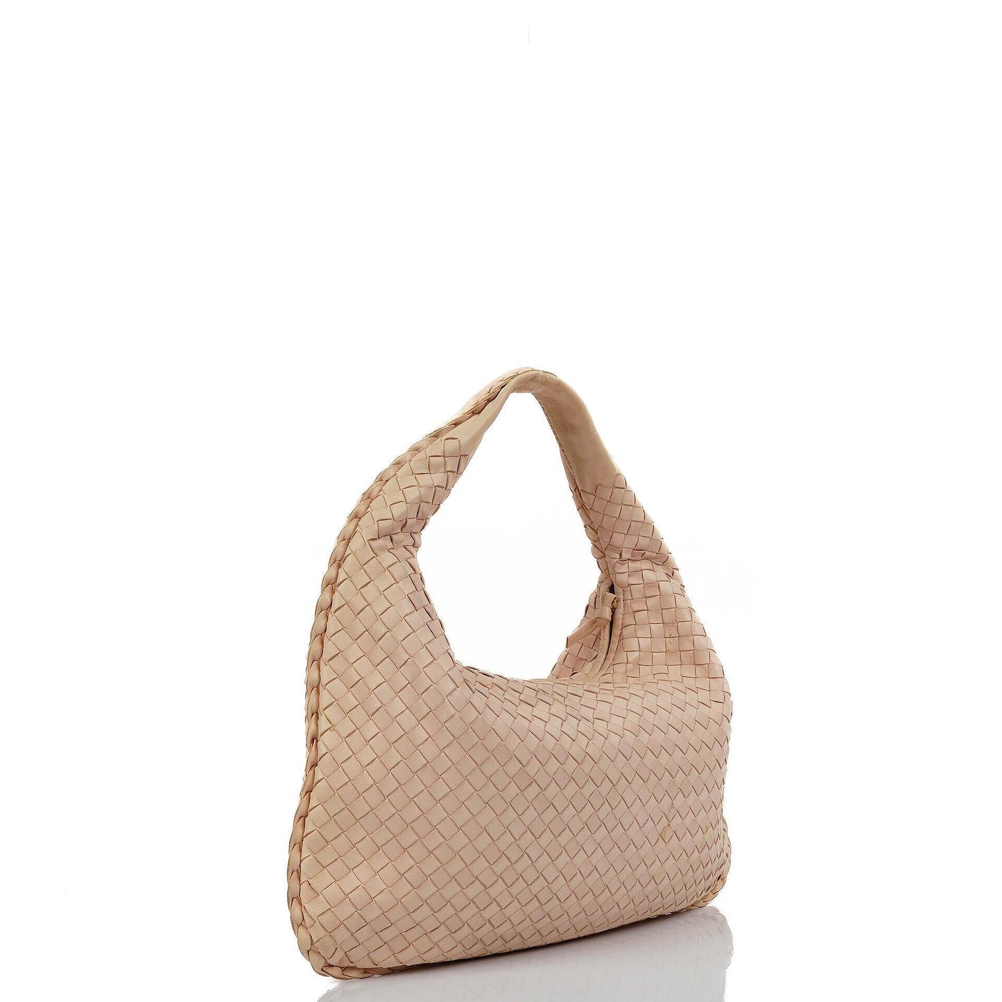 Bottega Veneta Medium Veneta Hobo-Tasche aus hellrosa Nappa Intrecciato