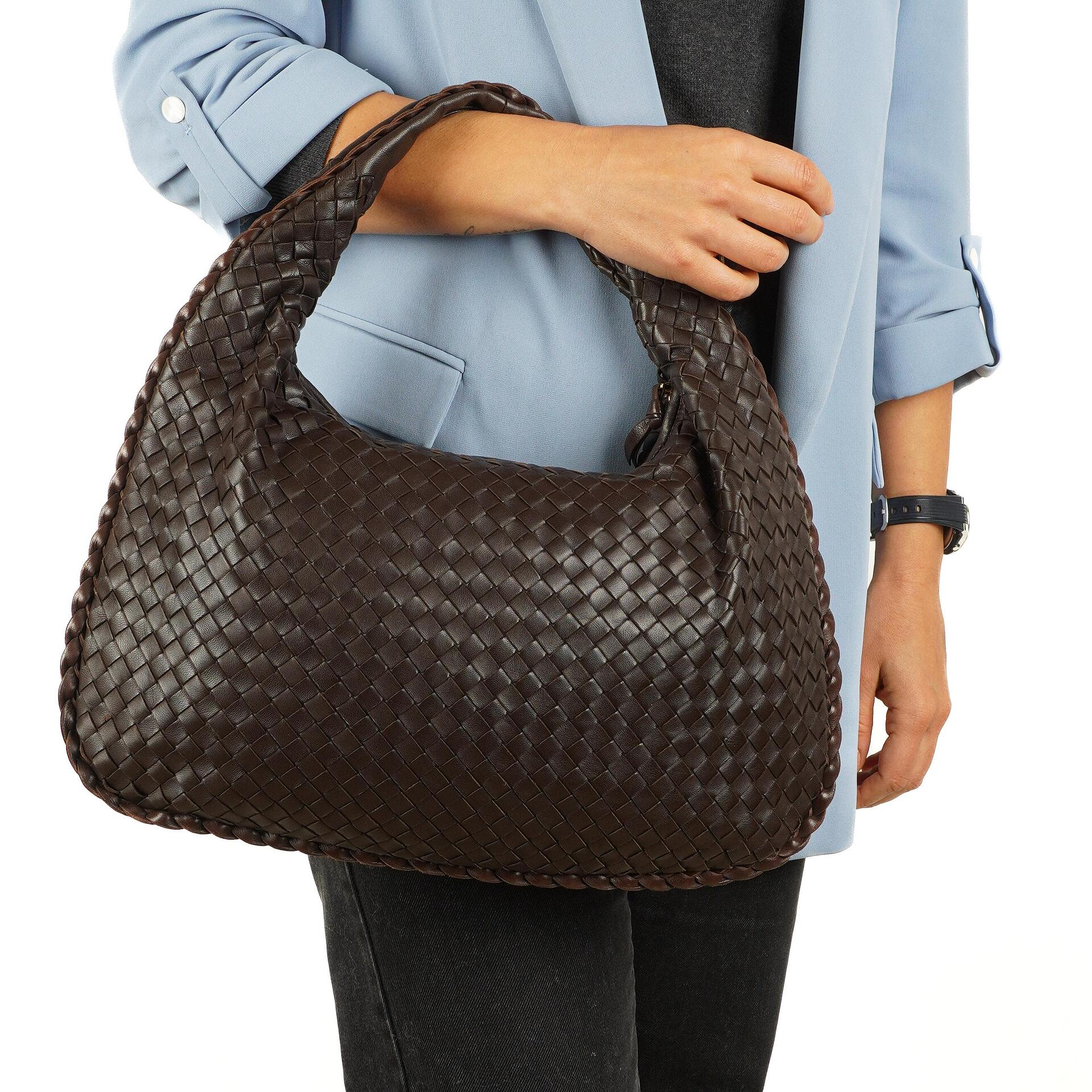 Bottega Veneta Nappa Intrecciato Mittelgroße Veneta Hobo Braun