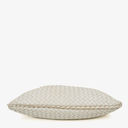 Bottega Veneta Medium Veneta Hobo aus weißem Nappa Intrecciato