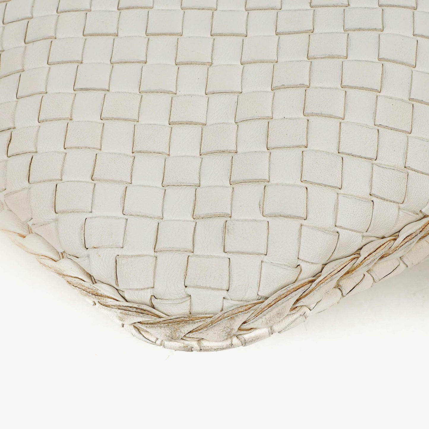Bottega Veneta Medium Veneta Hobo aus weißem Nappa Intrecciato