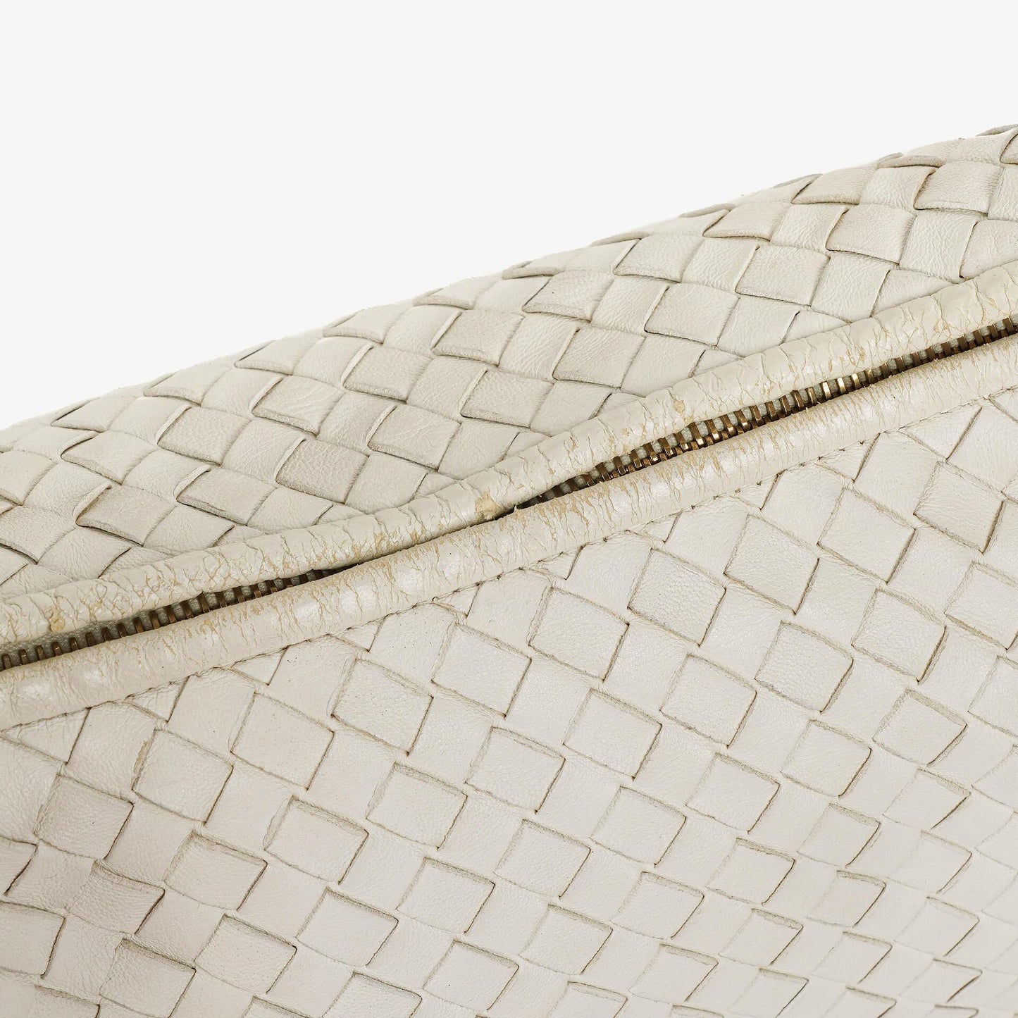 Bottega Veneta Medium Veneta Hobo aus weißem Nappa Intrecciato