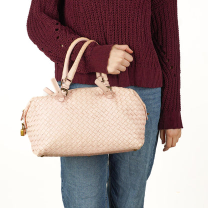 Bottega Veneta Montaigne Lotus Tasche aus Nappa Intrecciato