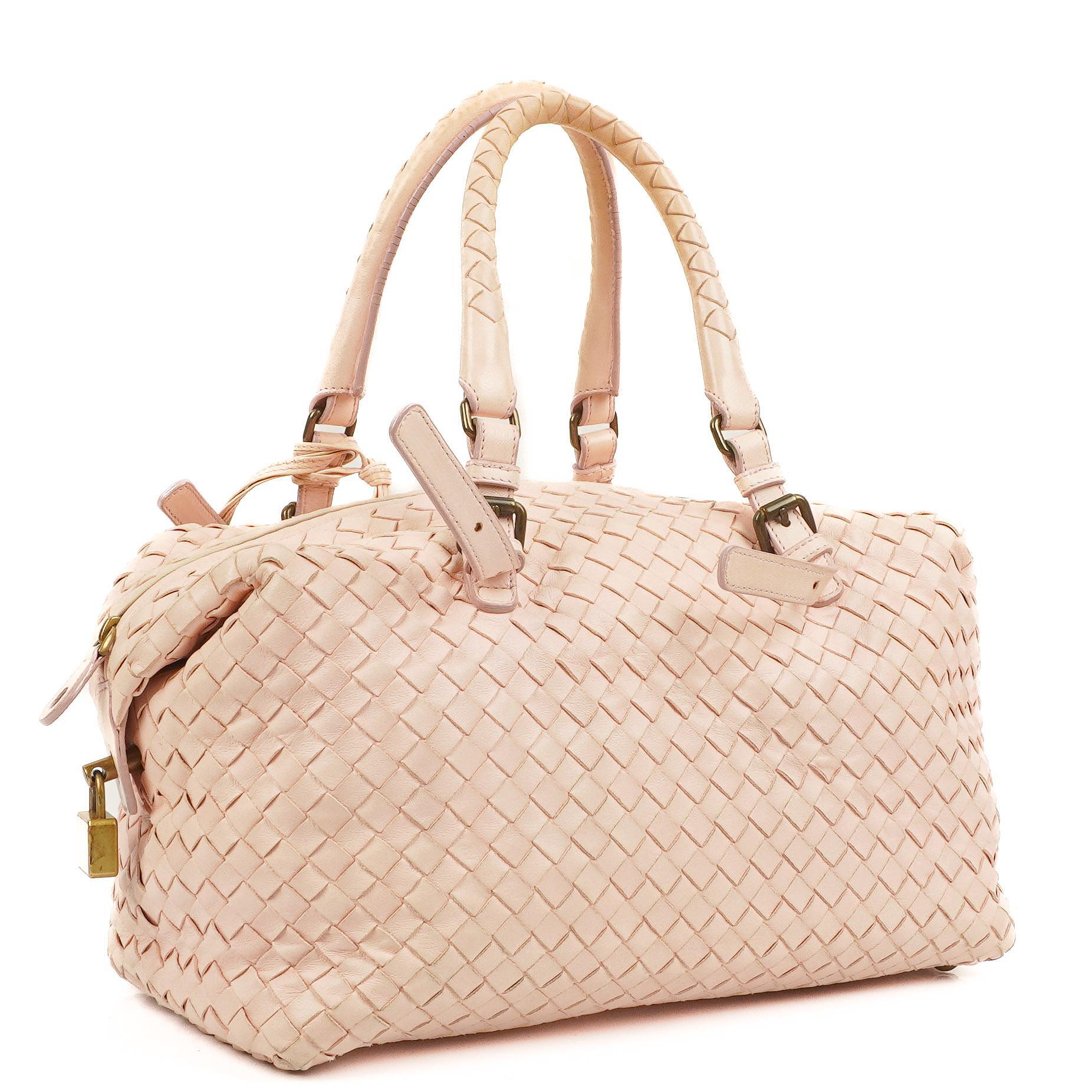 Bottega Veneta Montaigne Lotus Tasche aus Nappa Intrecciato