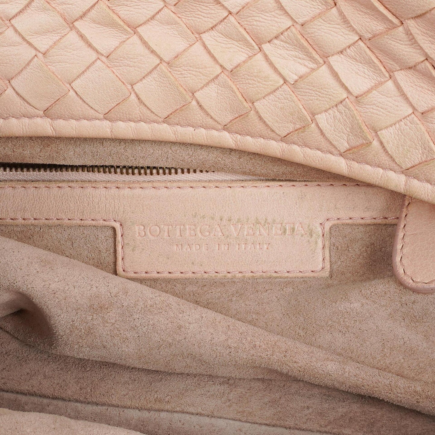 Bottega Veneta Montaigne Lotus Tasche aus Nappa Intrecciato