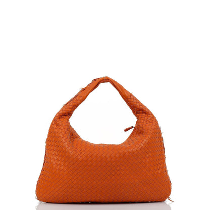 Bottega Veneta Nappa Intrecciato Orange Große Veneta Hobo Tasche mit Fransen