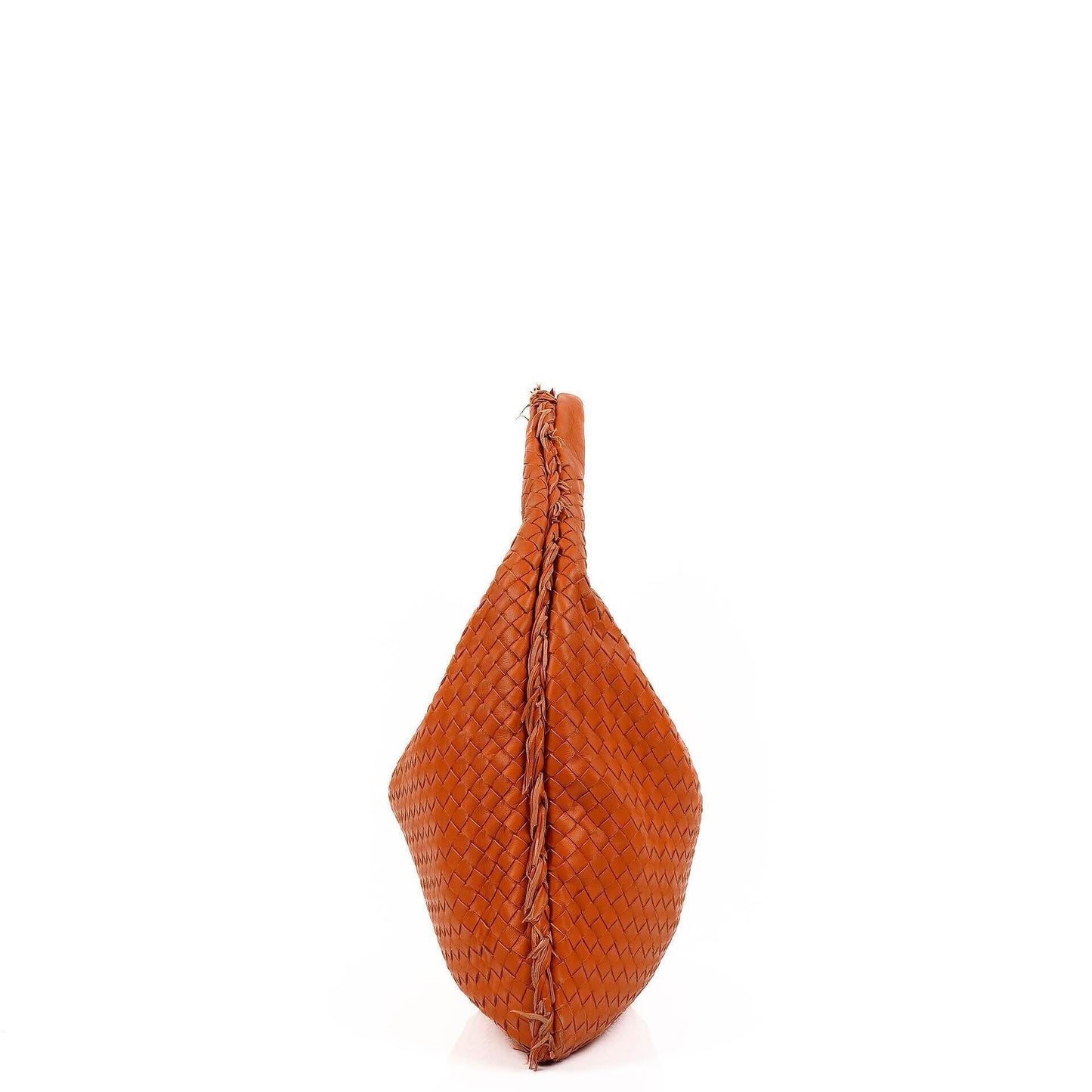 Bottega Veneta Nappa Intrecciato Orange Große Veneta Hobo Tasche mit Fransen