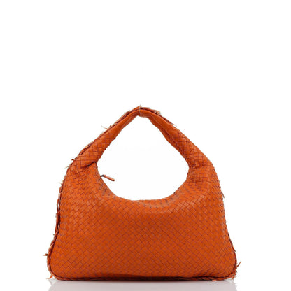 Bottega Veneta Nappa Intrecciato Orange Große Veneta Hobo Tasche mit Fransen