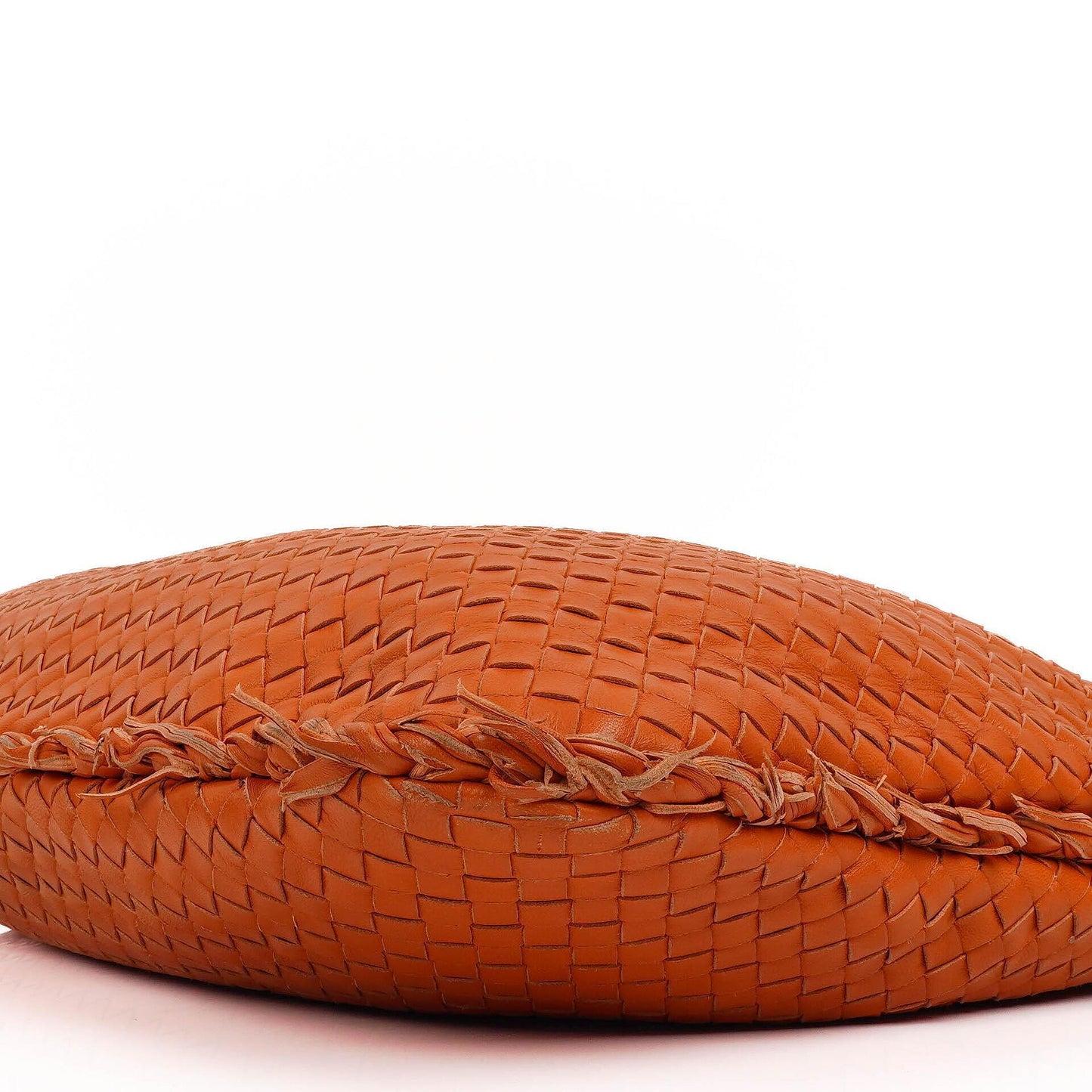 Bottega Veneta Nappa Intrecciato Orange Große Veneta Hobo Tasche mit Fransen