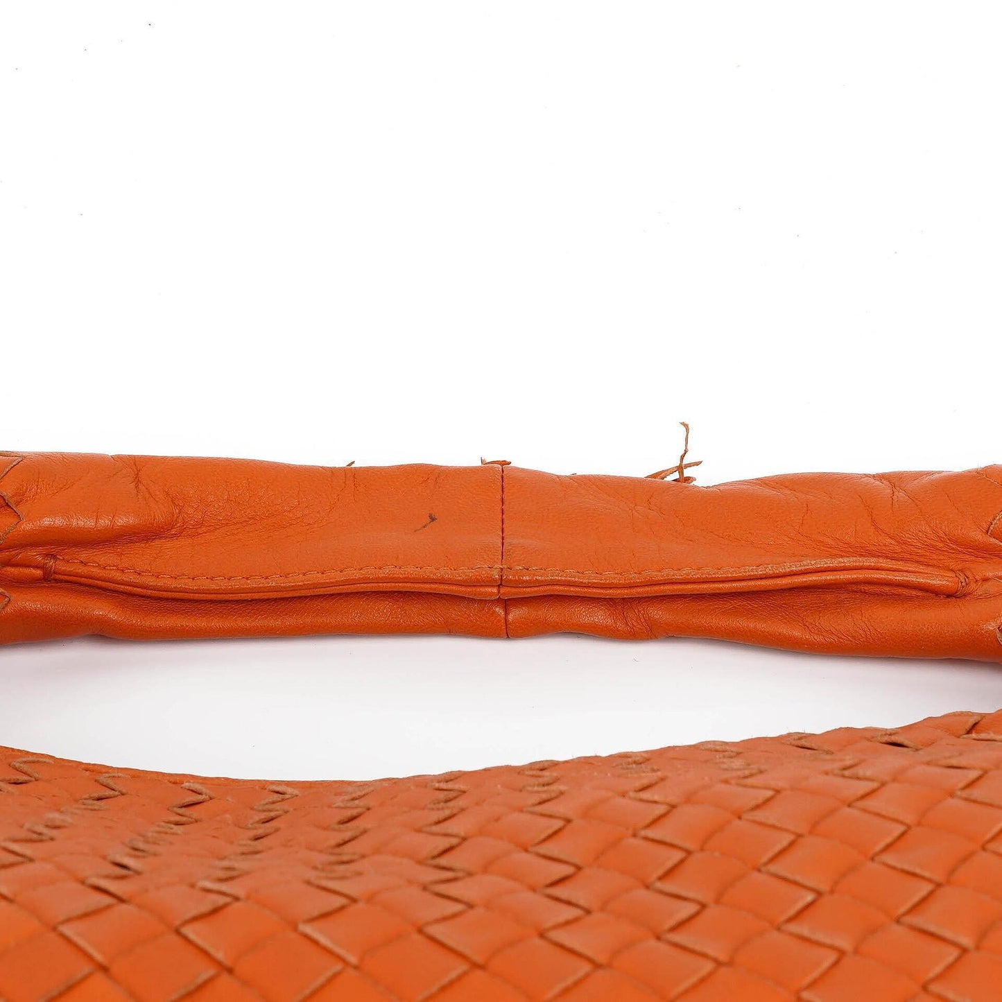 Bottega Veneta Nappa Intrecciato Orange Große Veneta Hobo Tasche mit Fransen