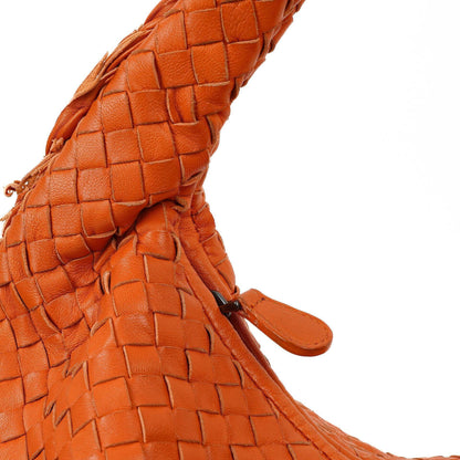 Bottega Veneta Nappa Intrecciato Orange Große Veneta Hobo Tasche mit Fransen
