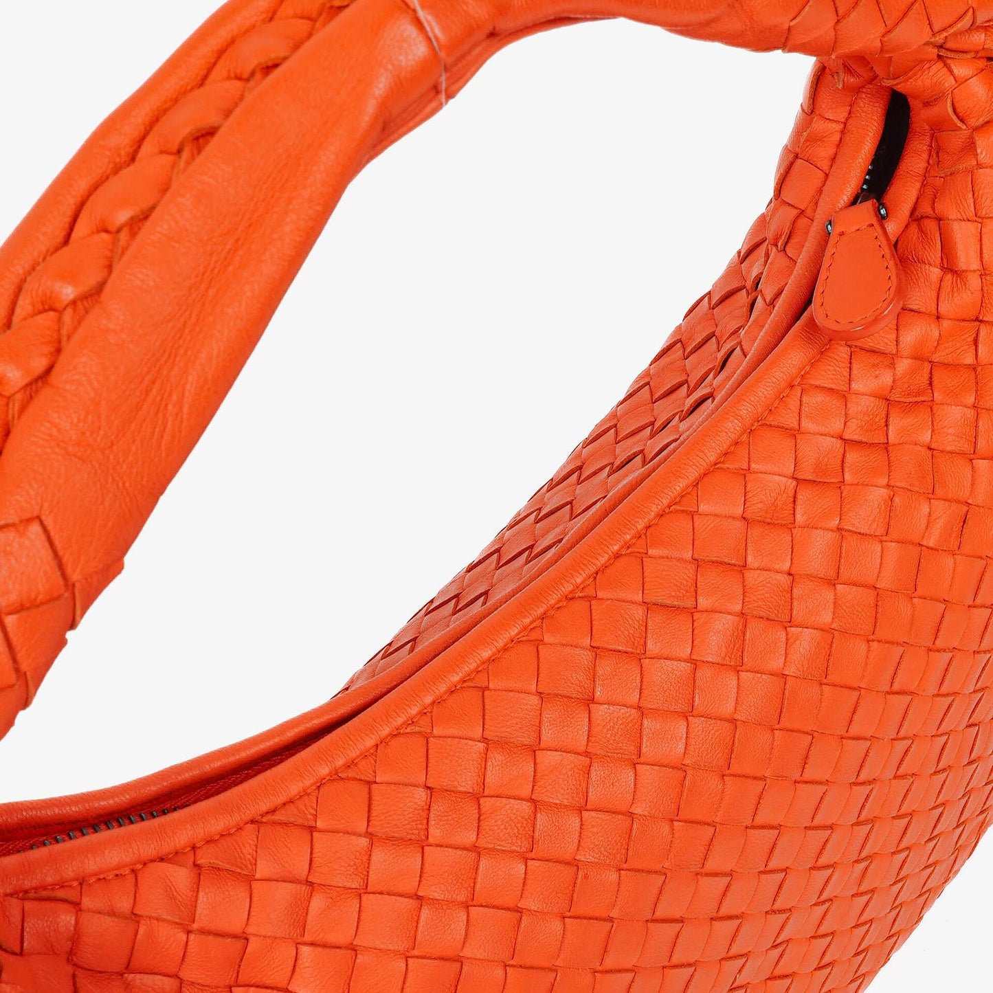 Bottega Veneta Mittelgroße Veneta Hobo aus Nappa Intrecciato in Orange