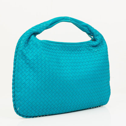 Bottega Veneta Nappa Intrecciato Türkis Veneta Große Hobo-Tasche