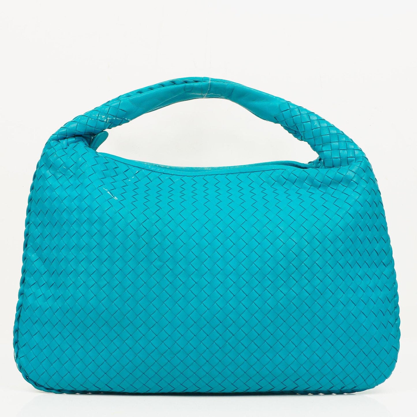 Bottega Veneta Nappa Intrecciato Türkis Veneta Große Hobo-Tasche
