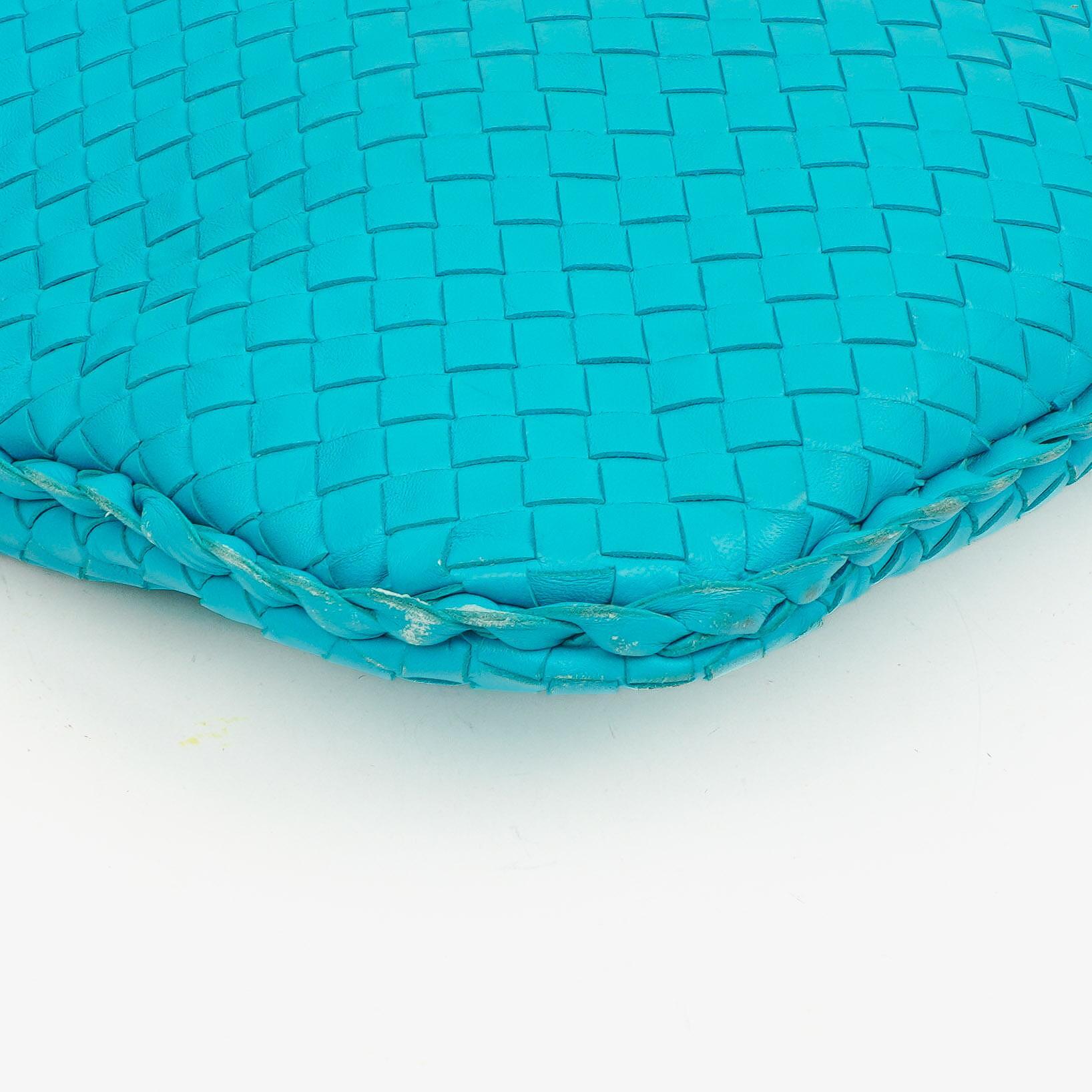 Bottega Veneta Nappa Intrecciato Türkis Veneta Große Hobo-Tasche