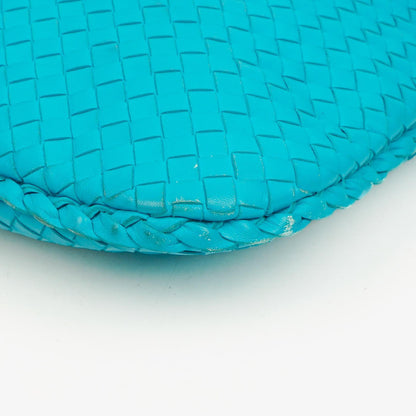 Bottega Veneta Nappa Intrecciato Türkis Veneta Große Hobo-Tasche