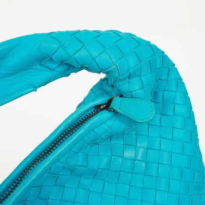 Bottega Veneta Nappa Intrecciato Türkis Veneta Große Hobo-Tasche