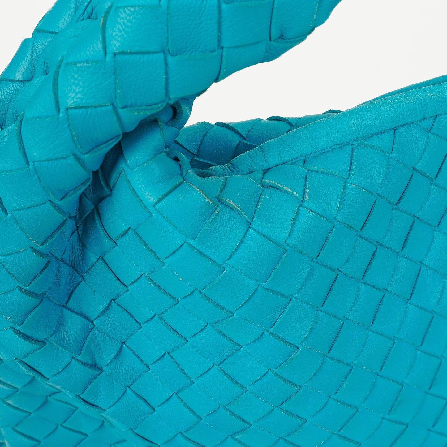Bottega Veneta Nappa Intrecciato Türkis Veneta Große Hobo-Tasche