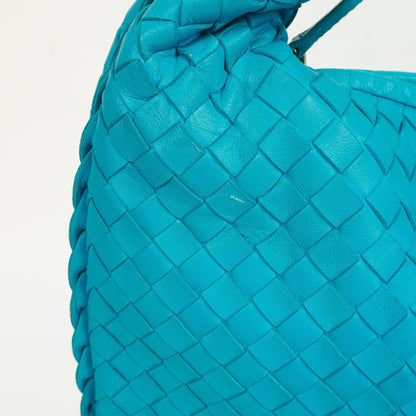 Bottega Veneta Nappa Intrecciato Türkis Veneta Große Hobo-Tasche