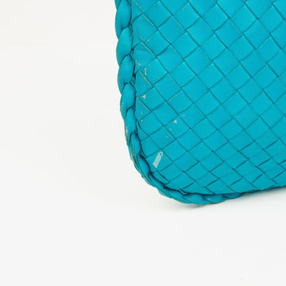 Bottega Veneta Nappa Intrecciato Türkis Veneta Große Hobo-Tasche