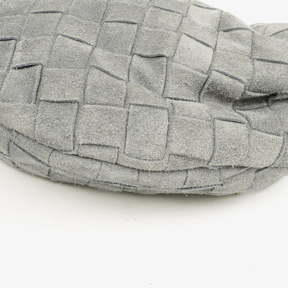 Bottega Veneta Mini Jodie Tasche aus Thunder-Wildleder mit Intrecciato-Flechtung