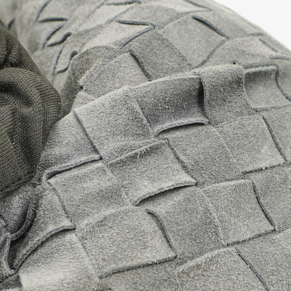 Bottega Veneta Mini Jodie Tasche aus Thunder-Wildleder mit Intrecciato-Flechtung