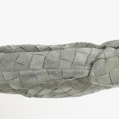 Bottega Veneta Mini Jodie Tasche aus Thunder-Wildleder mit Intrecciato-Flechtung