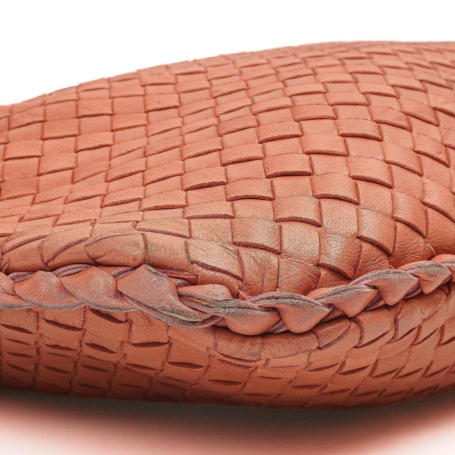Bottega Veneta Veneta Hobo Tasche Groß aus pfirsichfarbenem Nappa Intrecciato