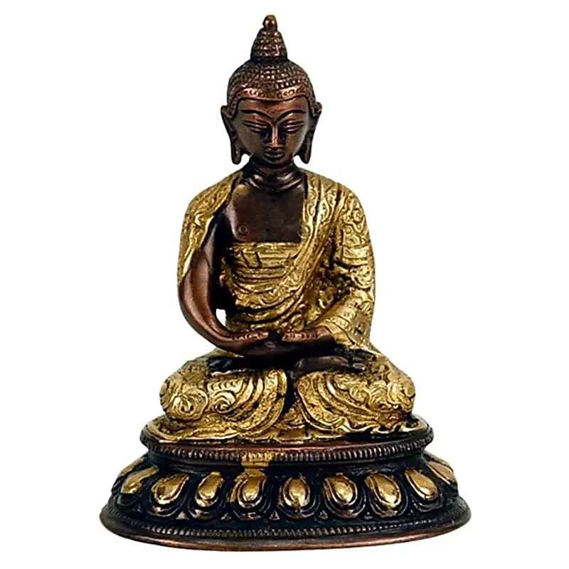 Buddha Amitabha Figur 2 - farbig - 1150 g; 15 cm - Laminimas e.K