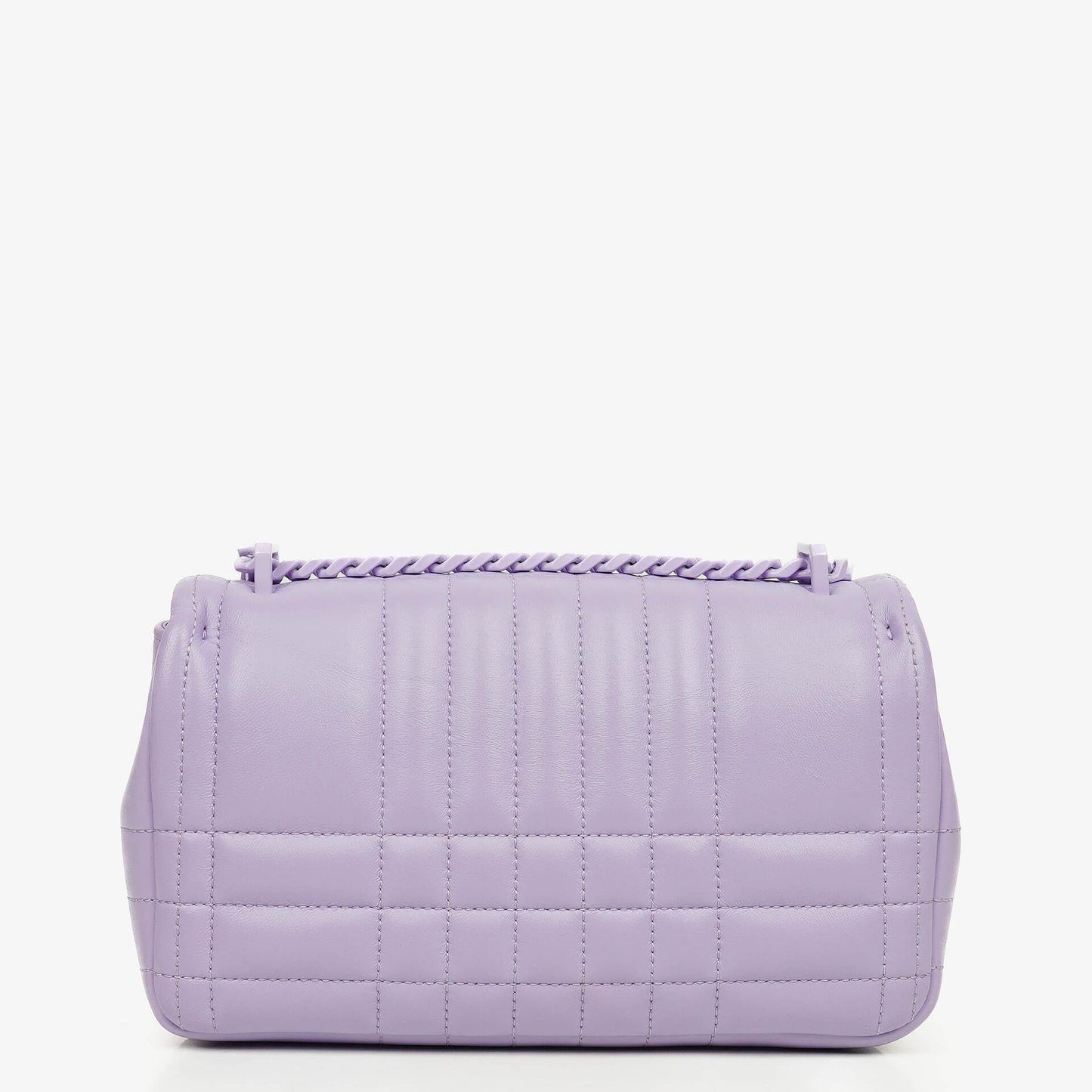 Burberry Kleine Lola Schultertasche aus gestepptem Leder in Lavendel