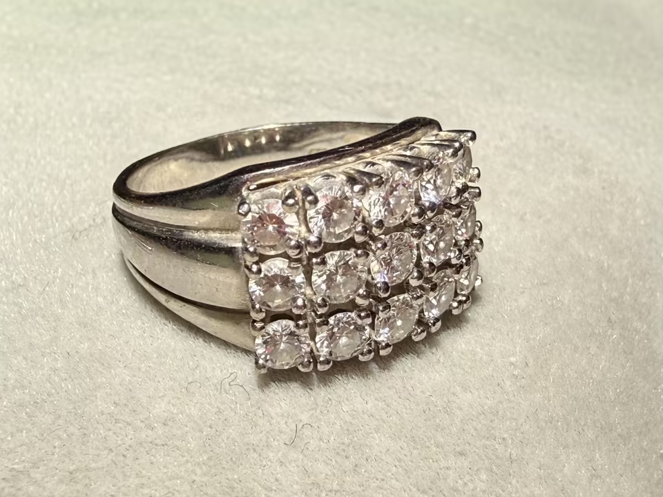 Brillantring 5 Diamanten in 585er Weißgold, Gr. 55