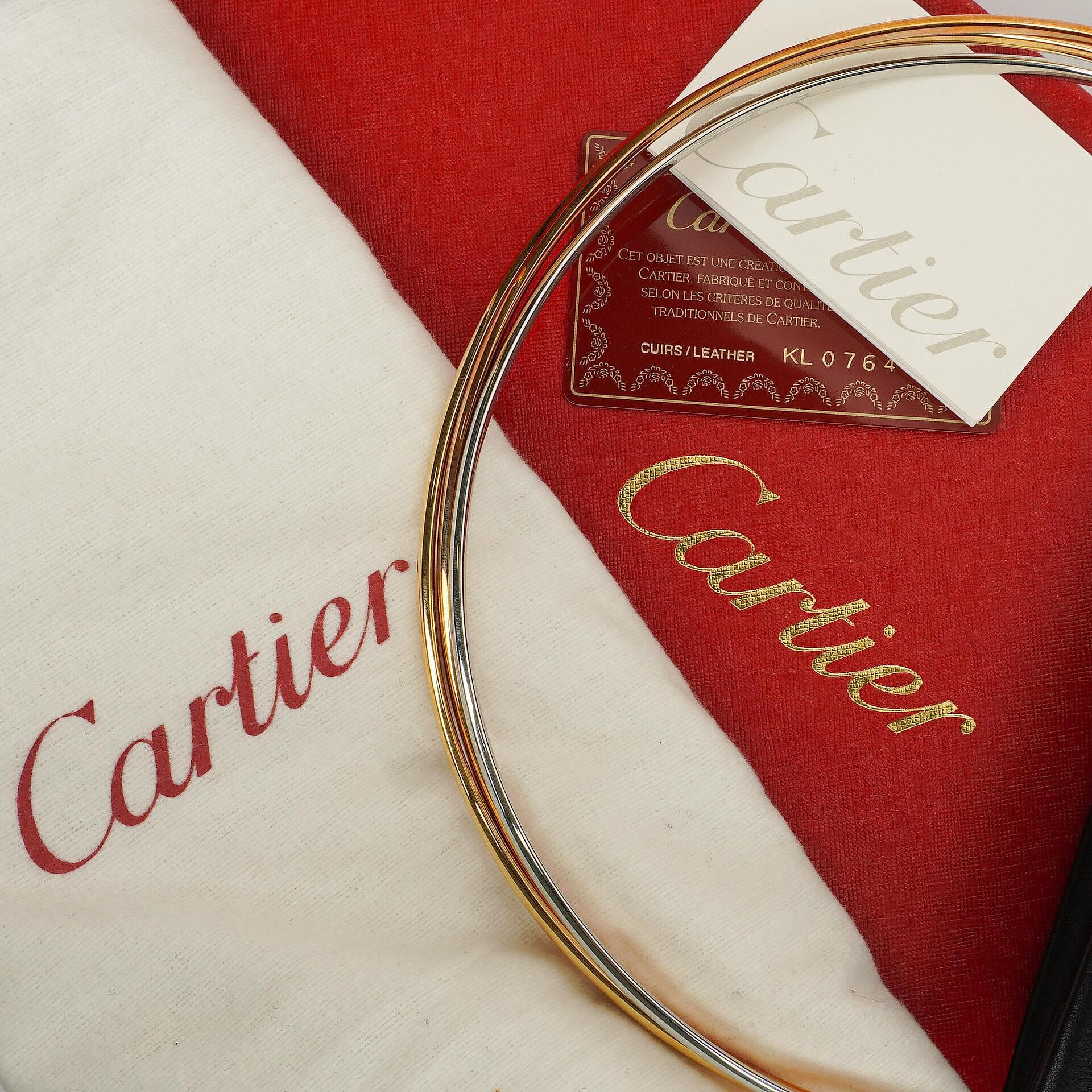 Cartier Trinity Tasche aus schwarzem Leder