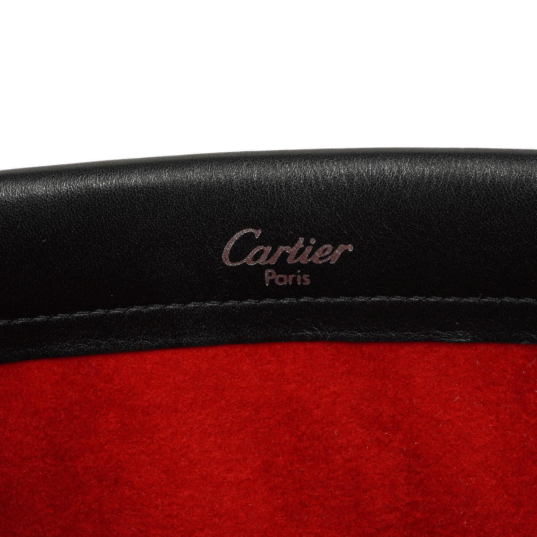Cartier Trinity Tasche aus schwarzem Leder