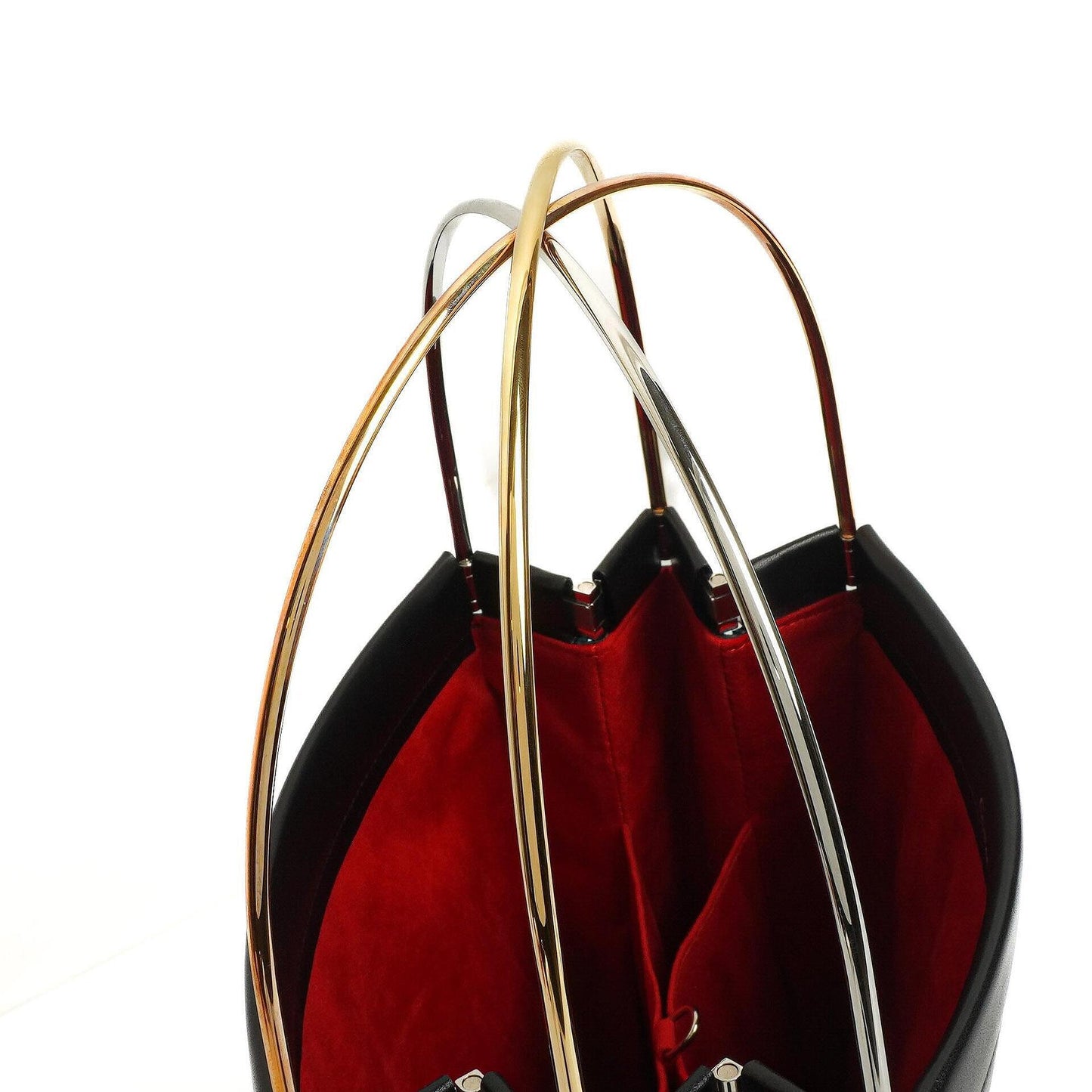 Cartier Trinity Tasche aus schwarzem Leder