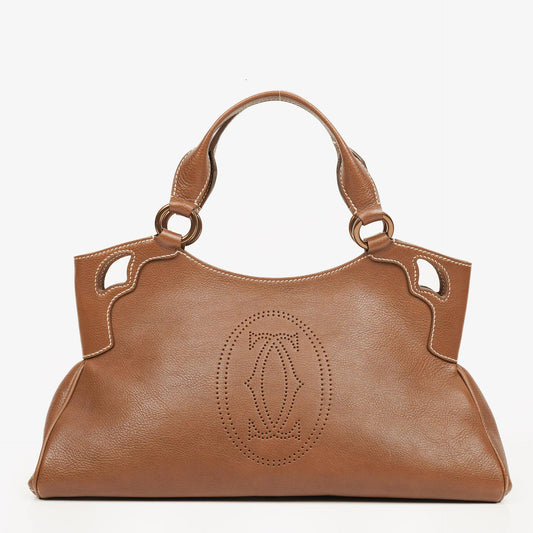 Cartier Marcello de Cartier Handtasche aus braunem Leder