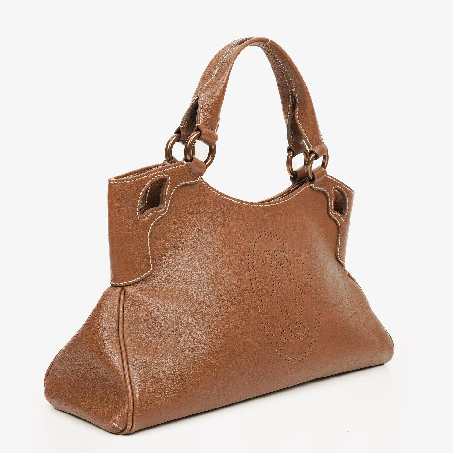 Cartier Marcello de Cartier Handtasche aus braunem Leder