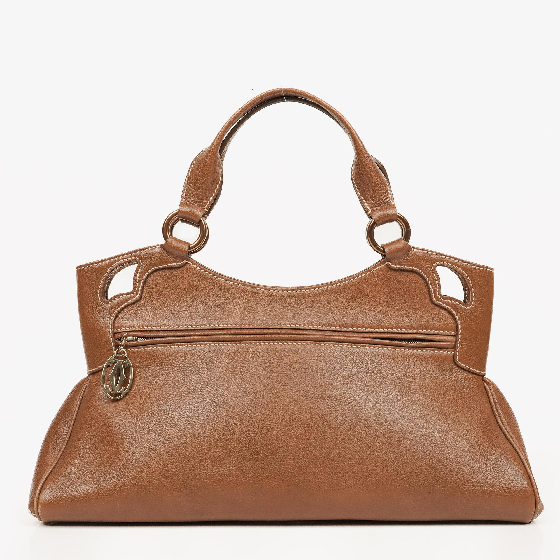 Cartier Marcello de Cartier Handtasche aus braunem Leder