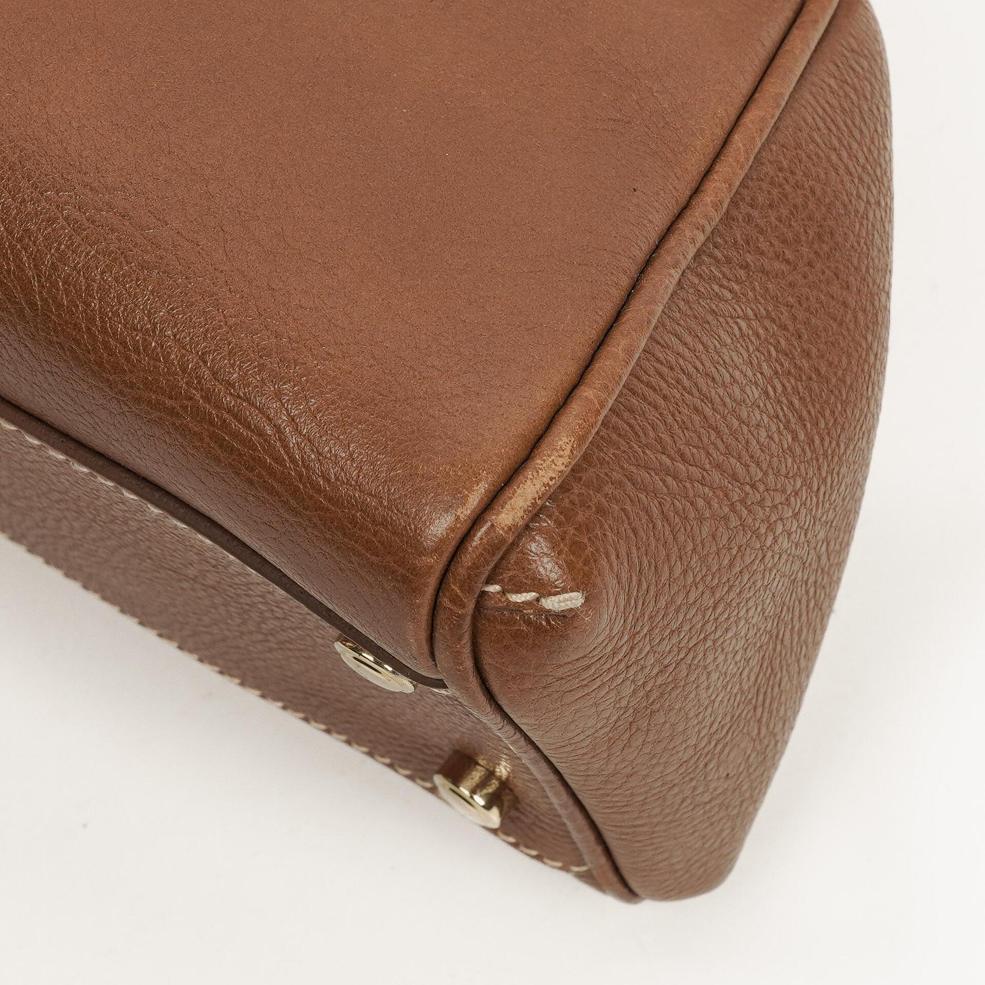 Cartier Marcello de Cartier Handtasche aus braunem Leder