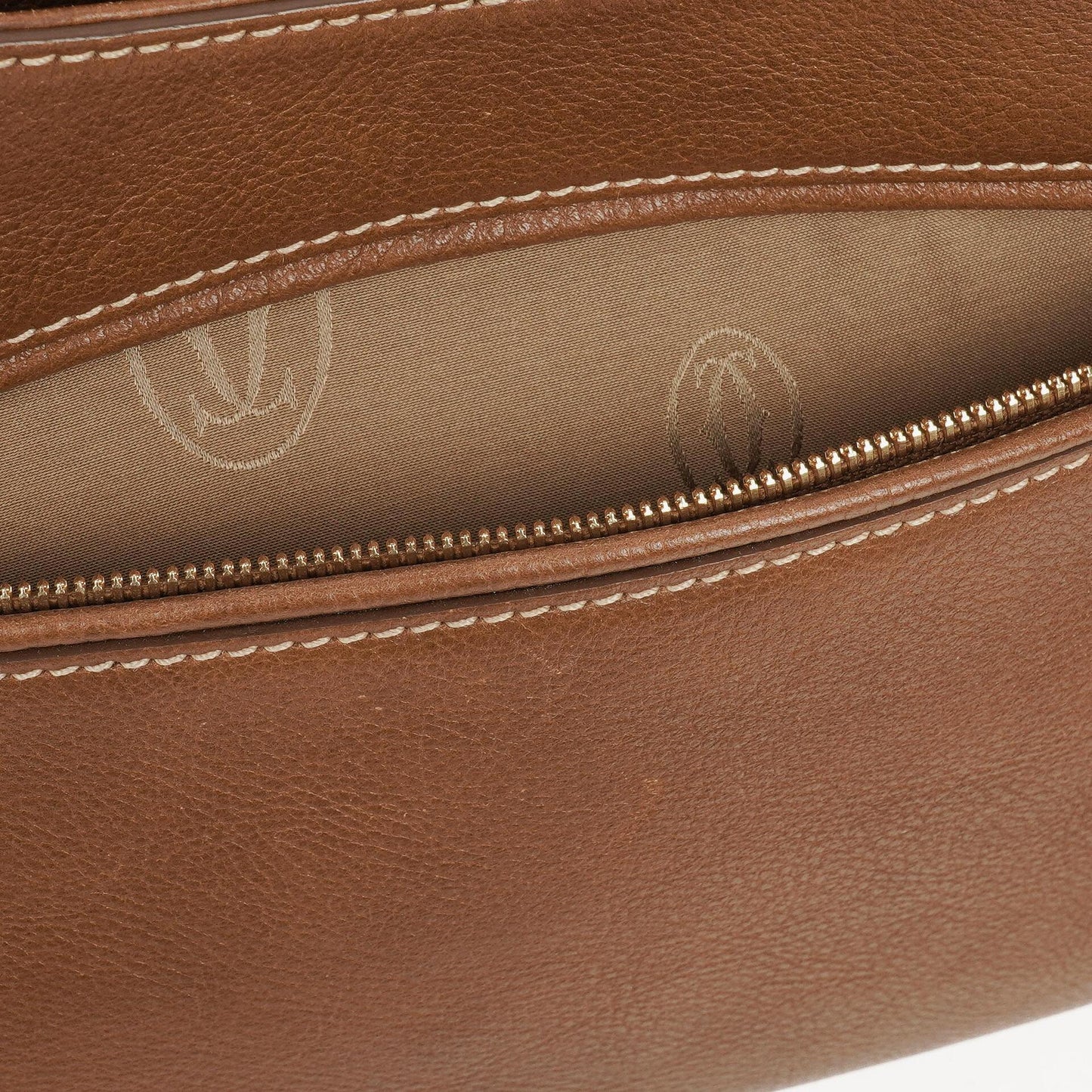Cartier Marcello de Cartier Handtasche aus braunem Leder