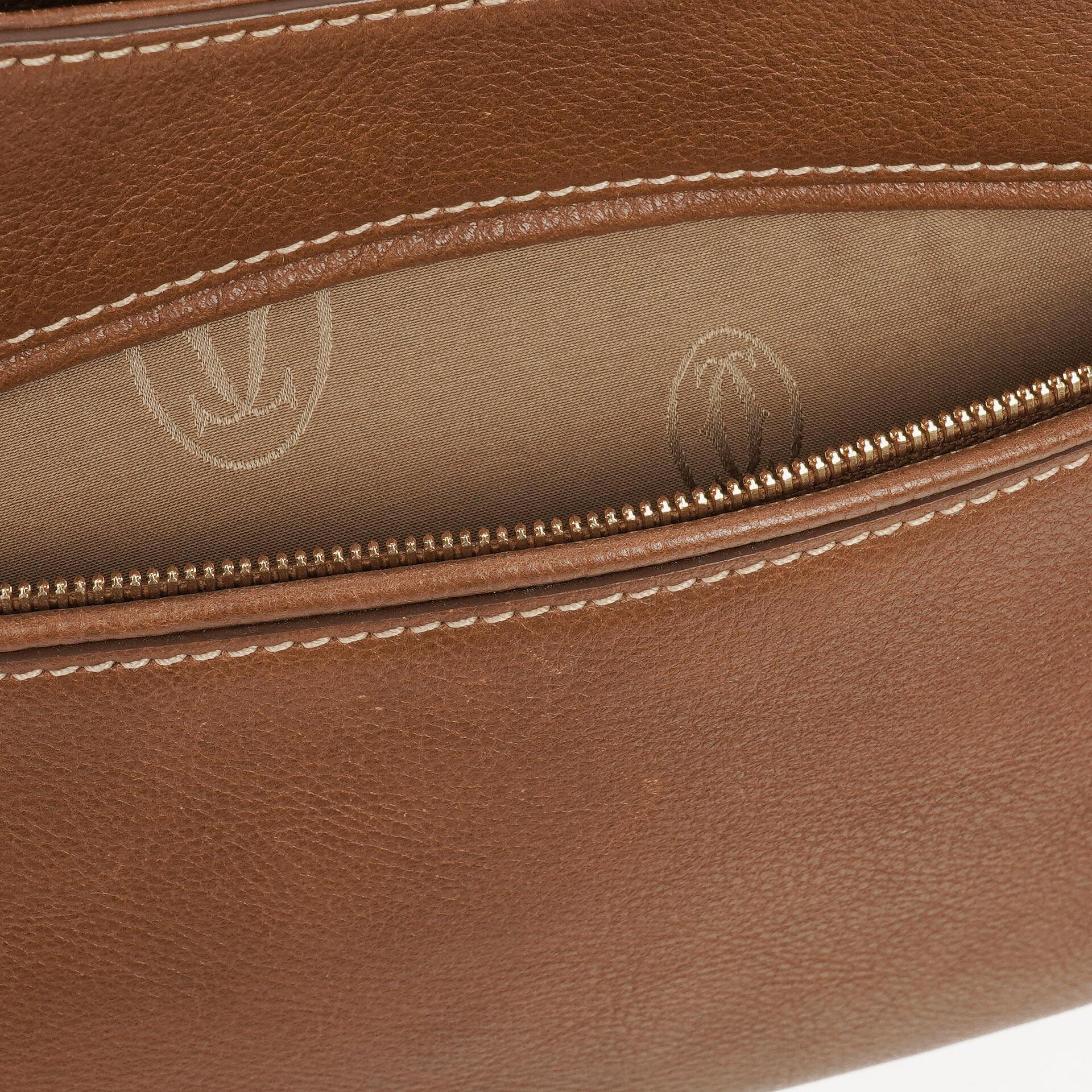Cartier Marcello de Cartier Handtasche aus braunem Leder